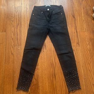 JBD Black Skinny Jeans with Rhinestones